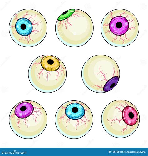 Creepy Eye Vector Illustrations Set | CartoonDealer.com #196100115