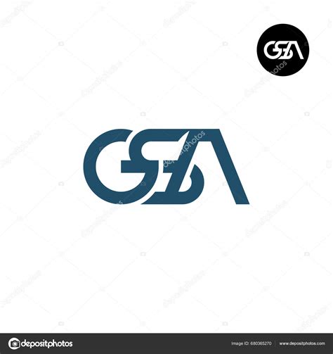 Letter Gsa Monogram Logo Design Stock Vector by ©RajifStock 680365270