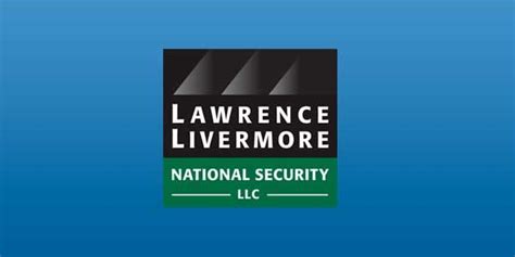 the logo for lawrence livermore national security, llc on a blue and ...