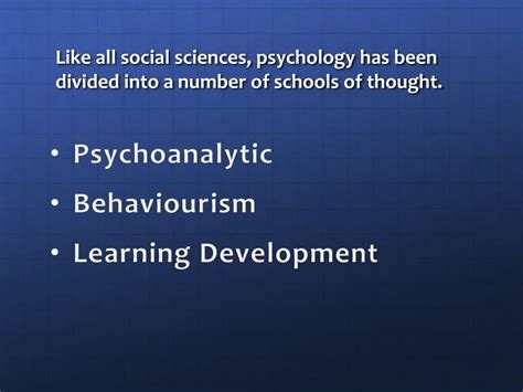 PPT - Schools of Thought in Psychology PowerPoint Presentation, free ...