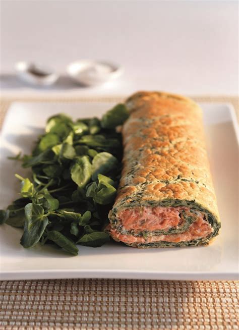 Spinach and Hot Smoked Salmon Roulade | dish » Dish Magazine