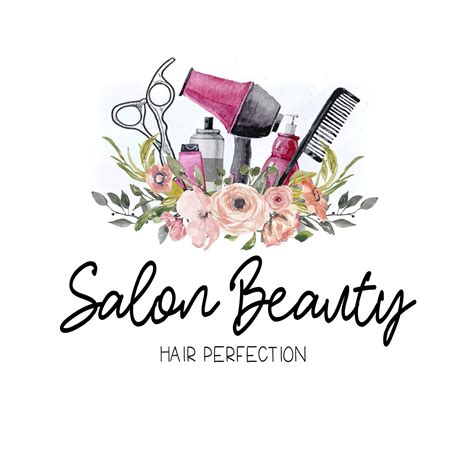 Premade Custom Logo -SALON BEAUTY- Premade Logo, Boho Hair Stylist Logo ...