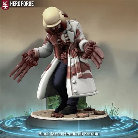 Black Mesa Headcrab Zombie (Link in comments) : HeroForgeMinis