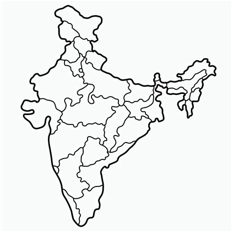 Indian Political Map Vector Art, Icons, and Graphics for Free Download