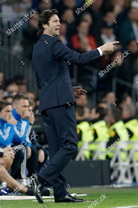 Real Coach Santiago Solari Gives Instructions Editorial Stock Photo ...