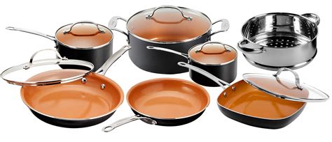 Gotham Steel Diamond 12 Piece Set, Nonstick, Frying Pan & Cookware Set ...