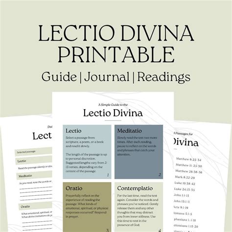 Lectio Divina Printable Journal Digital Download Guide for Scripture ...