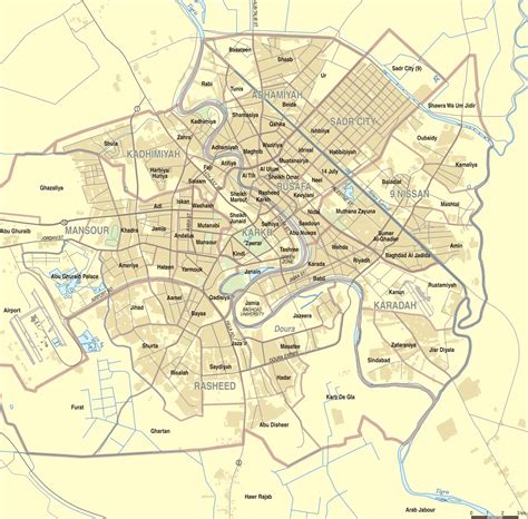 Map Of Baghdad Neighborhoods - MapSof.net