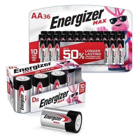 Energizer MAX Emergency Bundle with AA (36-Pack) and D (8-Pack ...