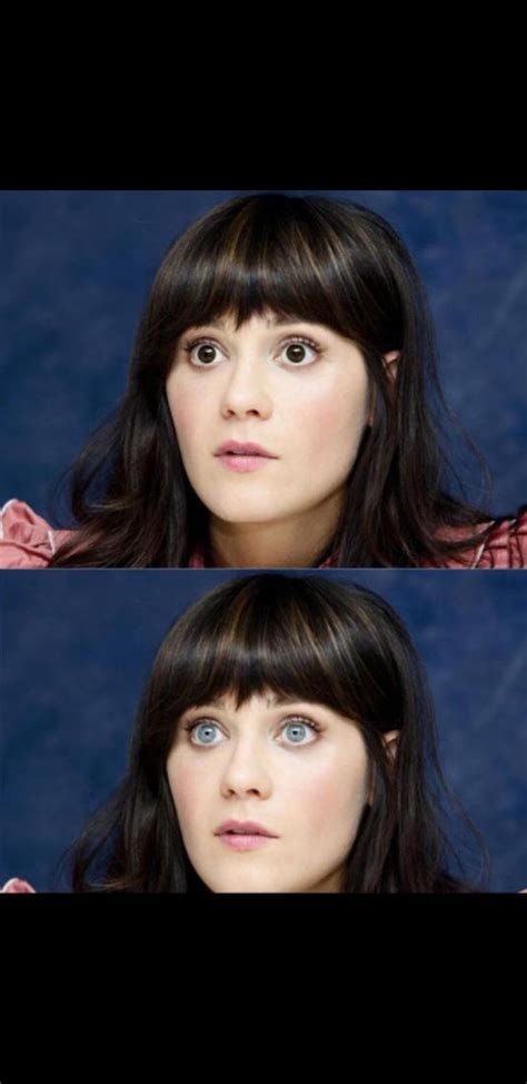 Zooey Deschanel Natural Eye Color