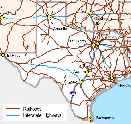 1926 Railroad Map Of Texas - Map