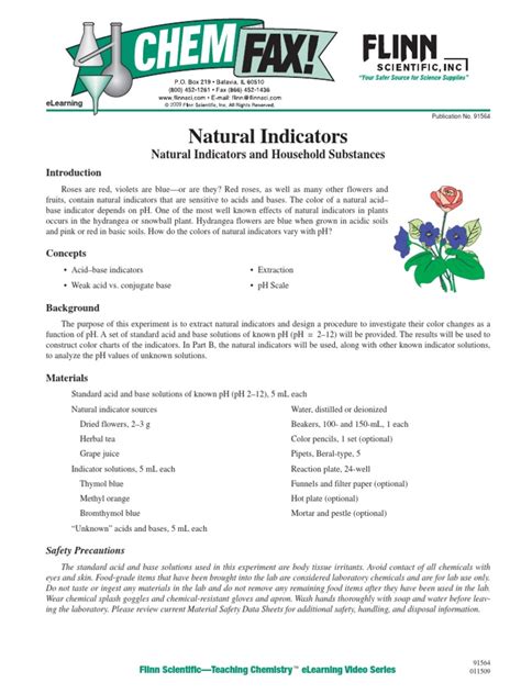 Natural Indicator | PDF | Ph | Acid