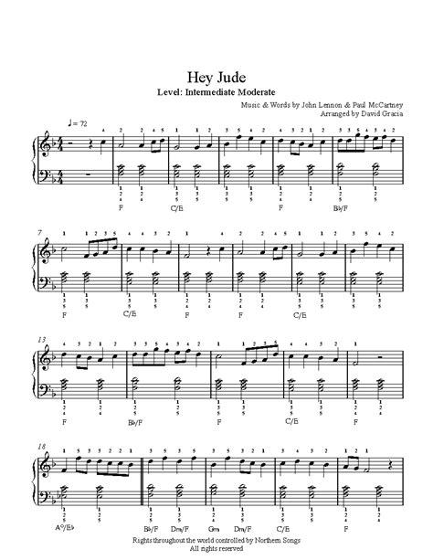 Hey Jude by The Beatles Sheet Music & Lesson | Intermediate Level