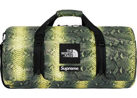 Supreme The North Face Snakeskin Flyweight Duffle Bag Green