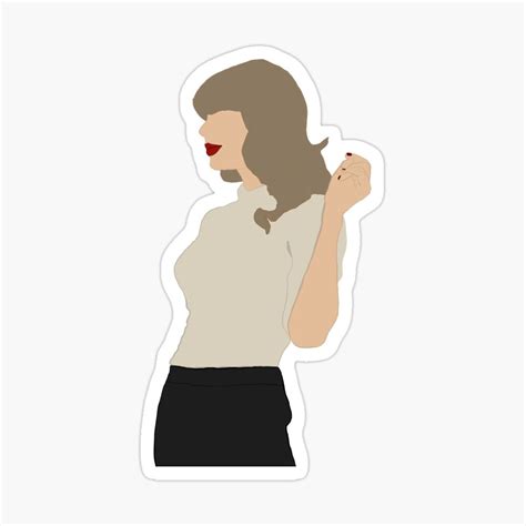 Taylor Swift Red Era sticker silhouette by laviniabonomi | Redbubble in ...