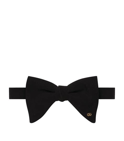 Mens Gucci black Silk GG Logo Bow Tie | Harrods UK