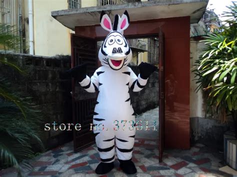 High quality adult size in Madagascar Zebra Mascot Costume Madagascar ...