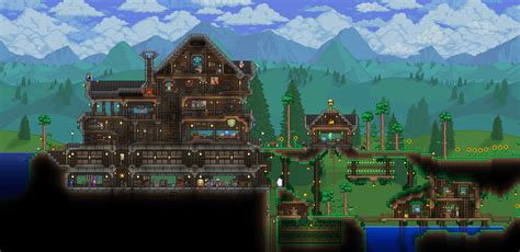 My most recent base design! : Terraria