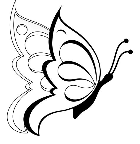 Butterfly Clip Art Black And White Free