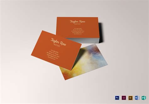 Artist Business Card Design Template in PSD, Word, Publisher ...