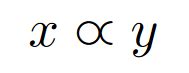 How to write a proportional to symbol in LaTeX? 2024