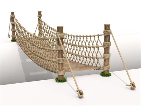 Rope bridge low poly 3D Model $10 - .3ds .blend .dae .fbx .max .obj ...