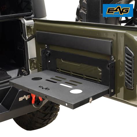 EAG 07-18 Jeep Wrangler JK Metal Tailgate Table Cargo - Walmart.com ...