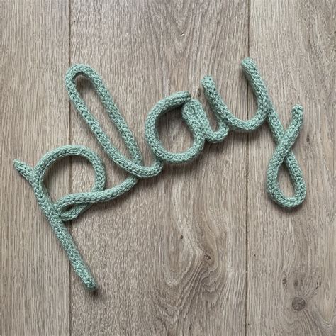 Knitted Wire Word Sign - Placy