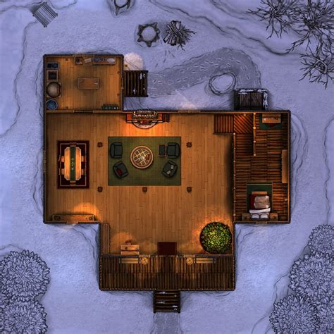 [OC] Merry Christmas Cabin Map [30x30 @ 70ppi jpg] : DnD | War on ...