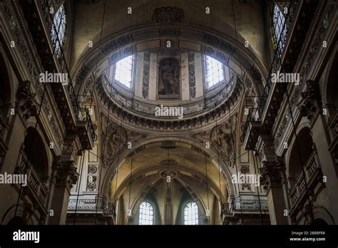 Inspiring architecture of the Saint Paul church in Paris Stock Photo ...