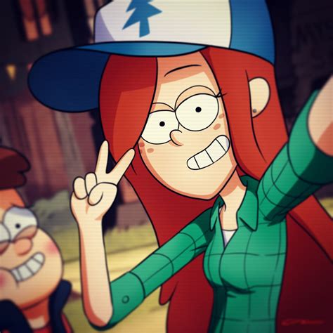 Trying on Dipper's hat : gravityfalls