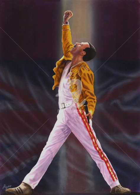 Freddie Mercury Queen Rock Legend, Pintura por Alex Mets | Artmajeur