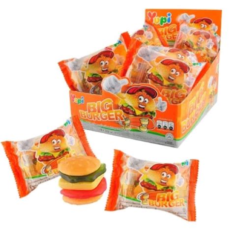 (Halal) Yupi Big Burger Gummy Jelly 28g (Burger / Cola / Sandwish ...