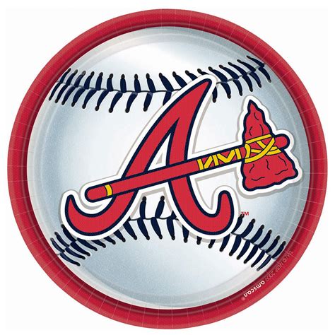 Atlanta Braves Baseball Round Dinner Plates, 91656 Osu Baseball ...