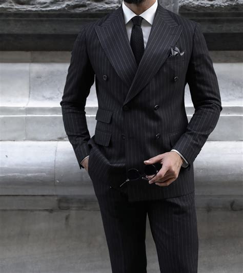 Willshaw Street in 2023 | Black pinstripe suit, Double breasted ...