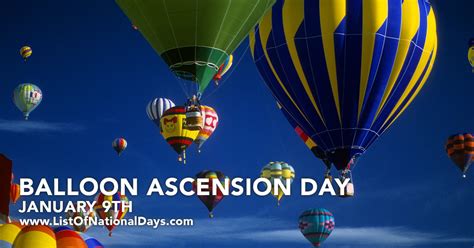 BALLOON ASCENSION DAY - List Of National Days