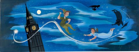 Mary Blair Peter Pan Big Ben Concept/Color Key Painting (Walt | Lot ...