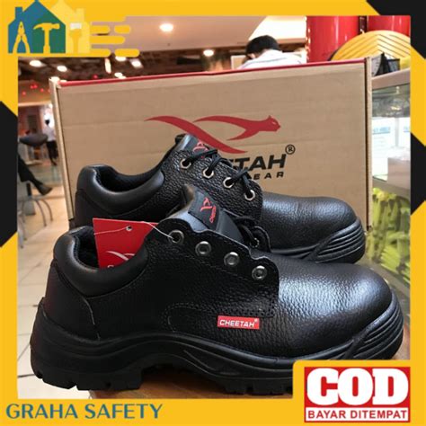 Sepatu Safety Pria Ujung Besi Merk Cheetah 3002 H - Sepatu Safety ...