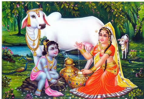 Yashoda krishna, cute, child, cow, krishna, HD wallpaper | Peakpx