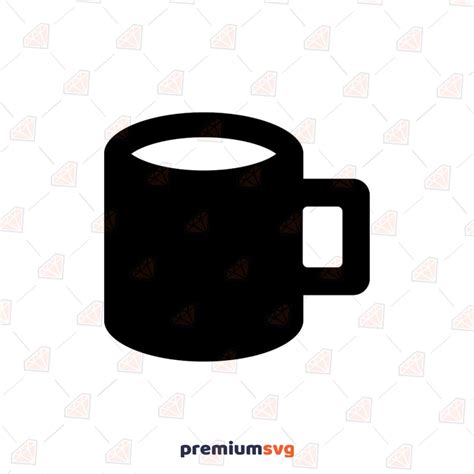 Mug Icon SVG Clipart File, Coffee Mug SVG Instant Download | PremiumSVG