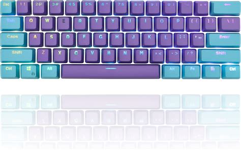 Buy WHYSP 60% Purple Keycaps for 60 Percent Keyboard Double Shot PBT ...