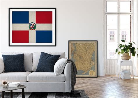 Dominican Republic Flag Art, Dominican Flag Print, Flag Poster, Country ...