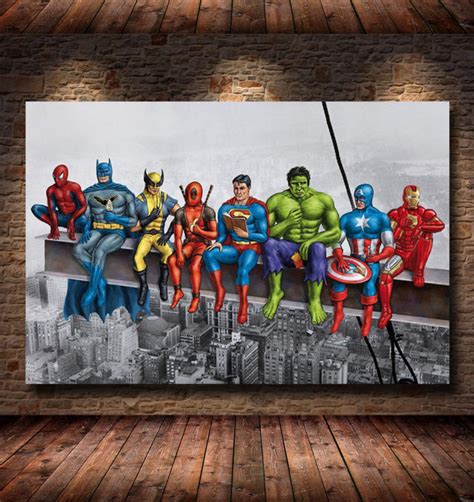 Marvel Heroes Canvas Marvel Wall Art Marvel Comics Canvas | Etsy