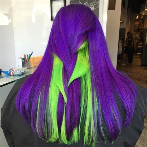 Violet and neon green hair - Hair Colors Ideas#colors #green #hair # ...