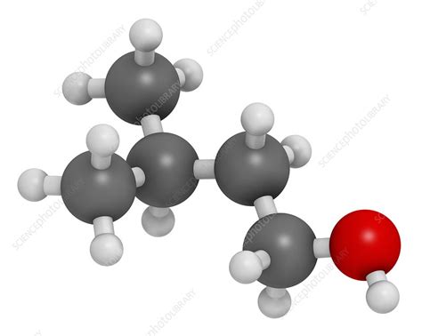 Isoamyl alcohol molecule - Stock Image - F012/9166 - Science Photo Library