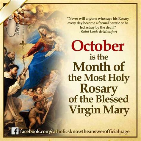 Prayers throughout the month of October: 1. Recitation of the Holy ...