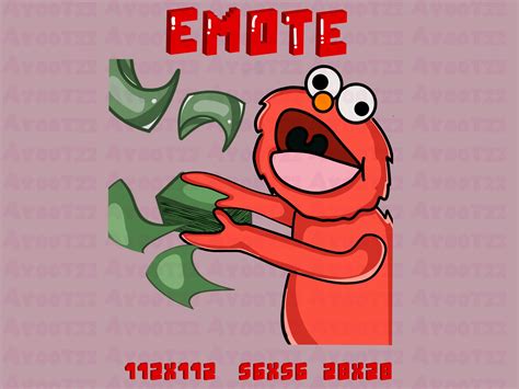 Make It Rain Emote Elmo Twitch Memes Elmo Kawaii - Etsy