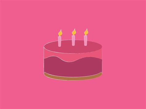 Pink cake, illustration, vector on white background. 13490589 Vector ...