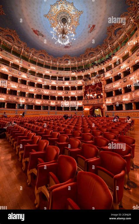 Italy: Venice. Interior of the Teatro La Fenice (The Phoenix), an opera ...