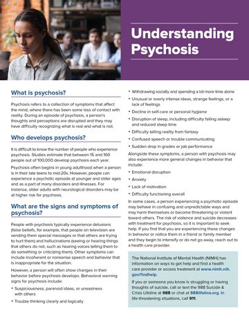 Understanding Psychosis - National Institute of Mental Health (NIMH)